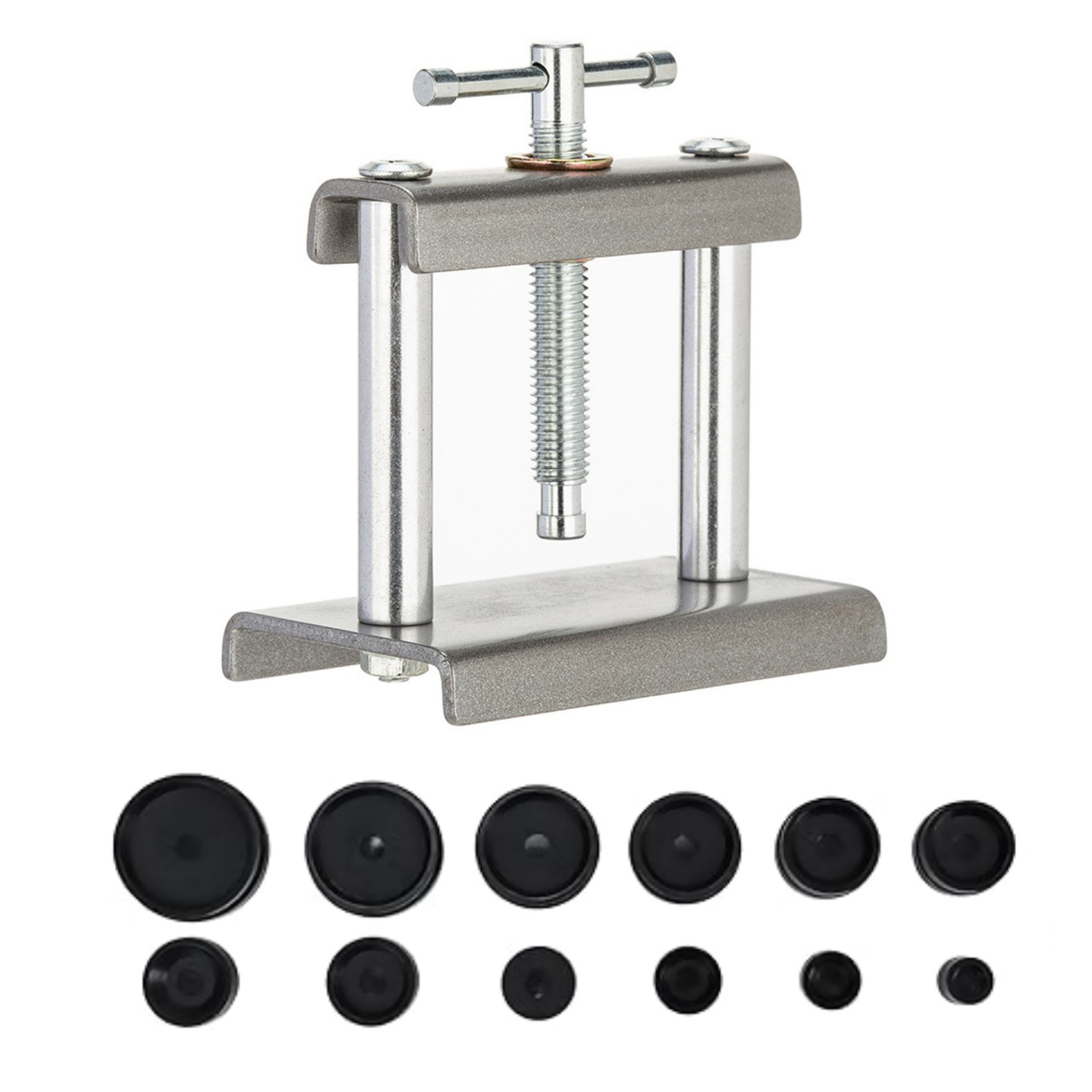 Watch Repair Tool Set Press for Back Case Covers with 12 ABS Mold Attachments