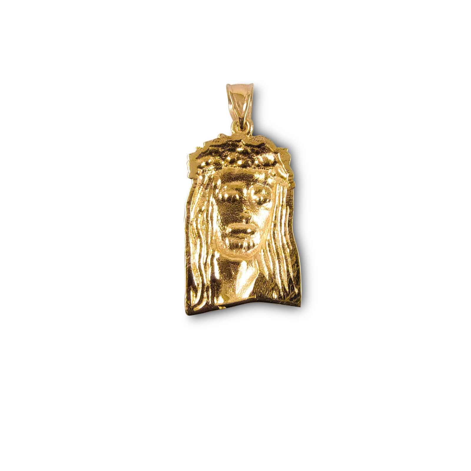 Solid 18K Yellow Gold Jesus Piece Gold Jesus Pendant 2.9g 1″