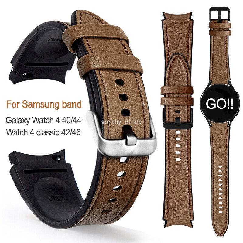 Leather Watch Band Strap For Samsung Galaxy Watch 4 5 6 7 40/44/Classic 42/46/47