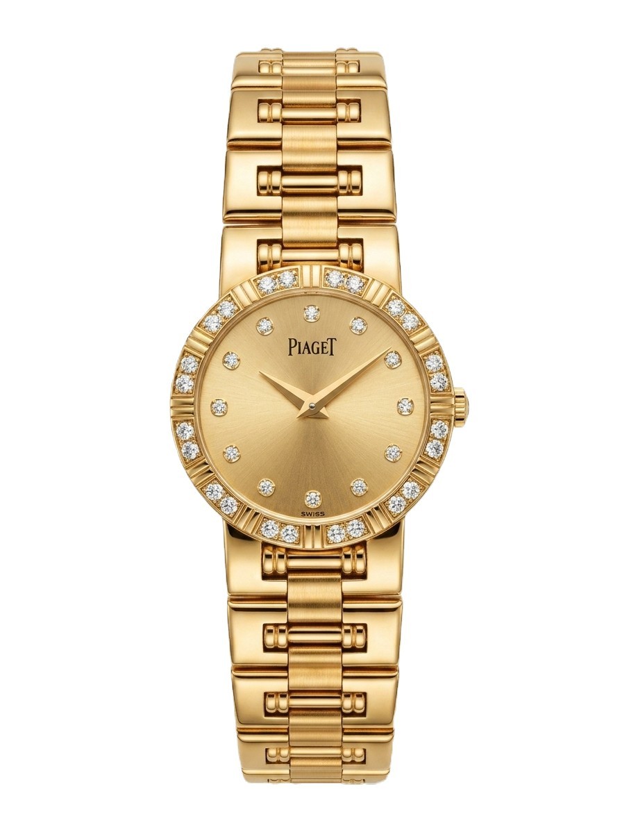 Piaget 23mm Dancer 80564 18k Solid Yellow Gold Diamond Dial Bezel Quartz Polo