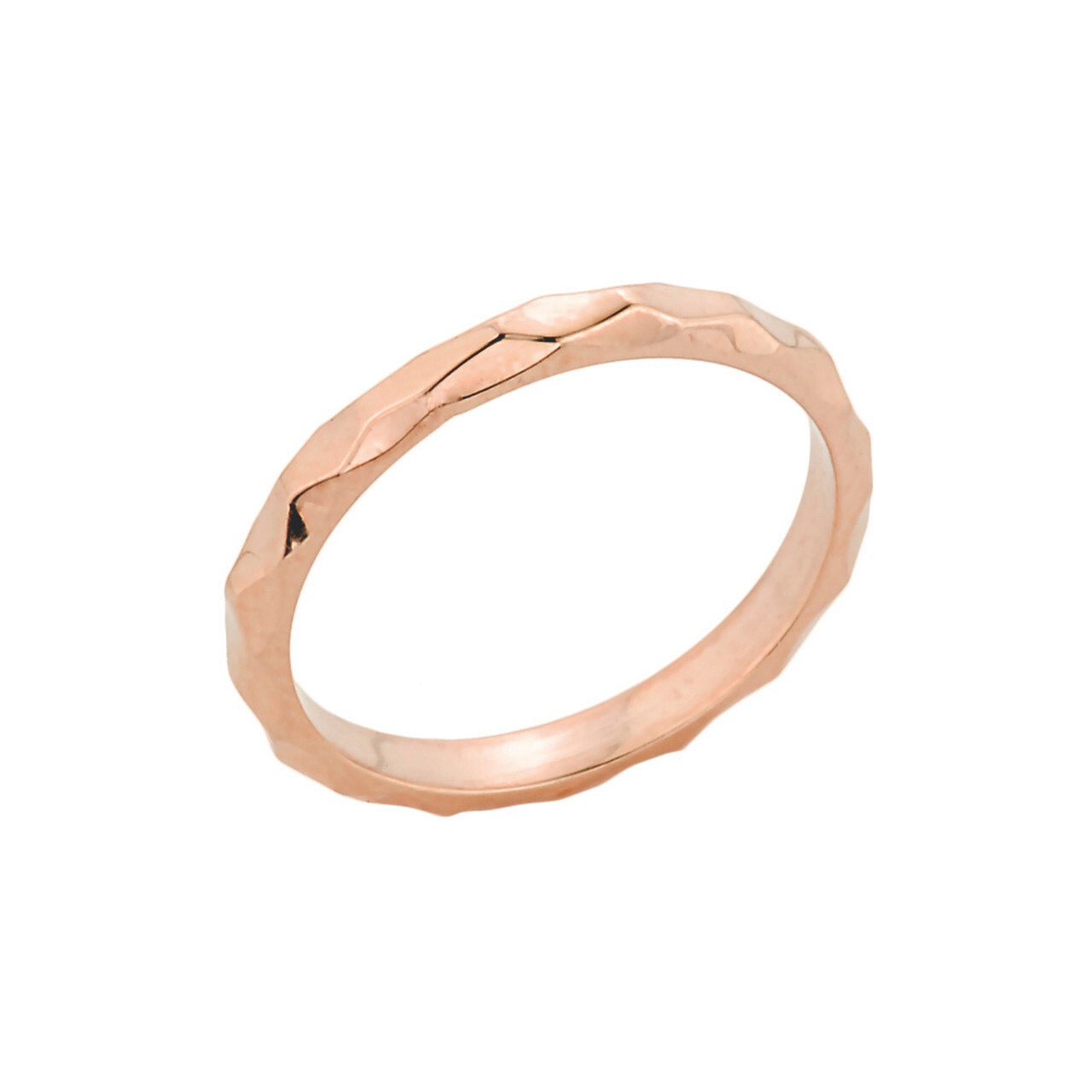 Gold Hammered Knuckle Ring (Available in Yellow/Rose/White Gold)