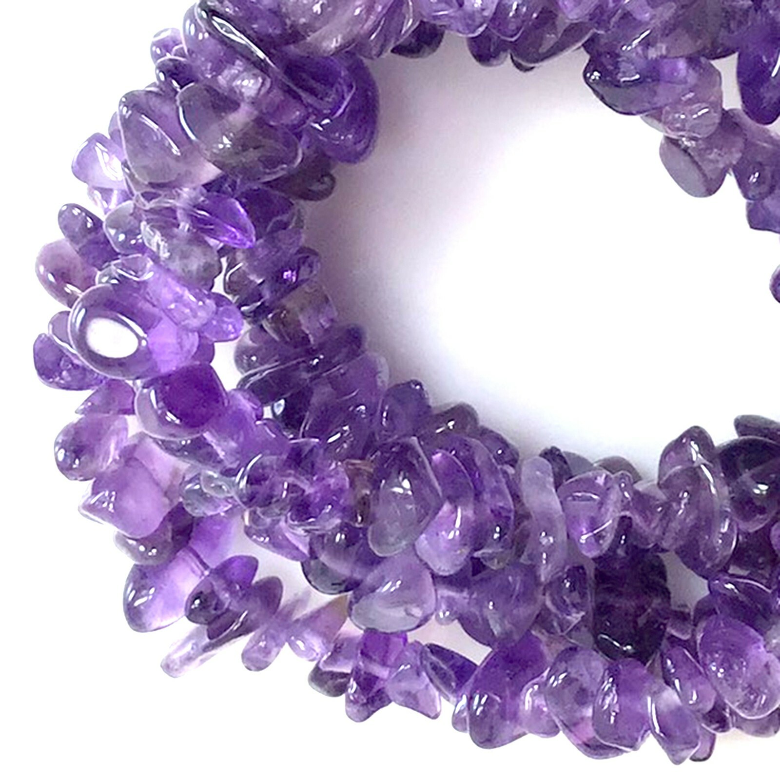 Gemstone Amethyst Chips Small Bead Freeform Nugget Chip 32″ strand Free Shipping