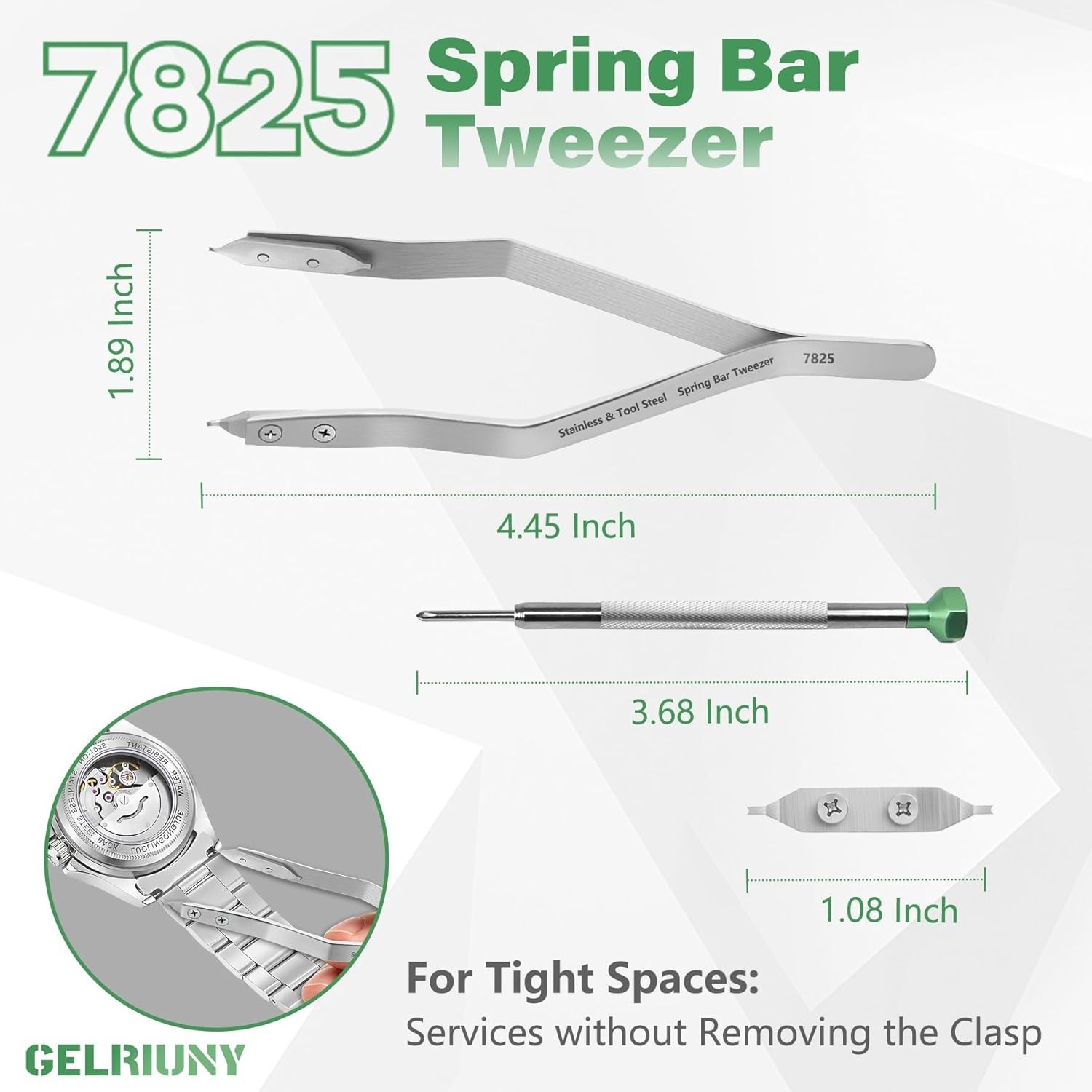 Lightweight Professional Spring Bar Tweezers – 4 Working Ends for Watchmakers