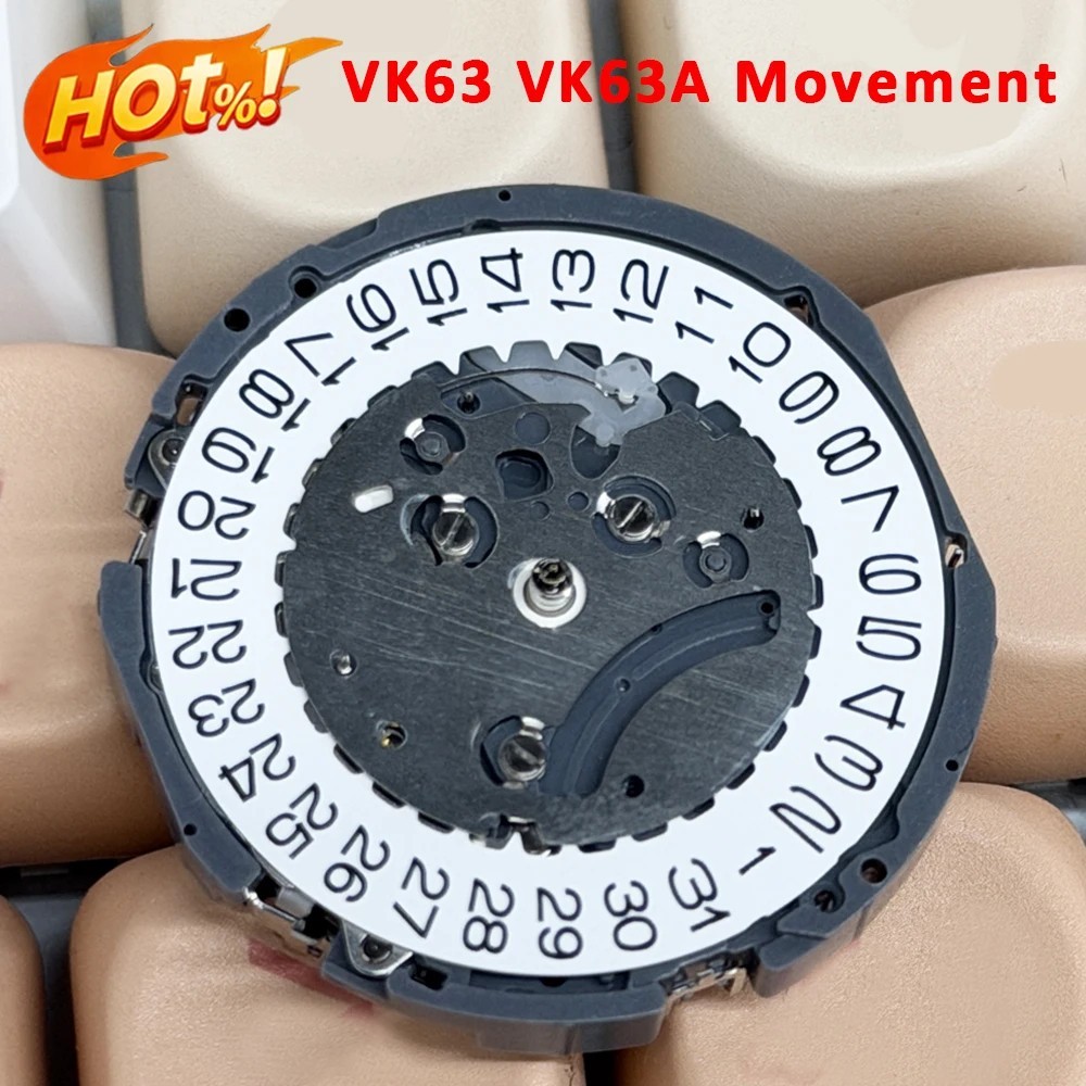Genuine Seiko VK63A Chronograph Movement Japan VK63 Mecha-Quartz Watch Mod Kit