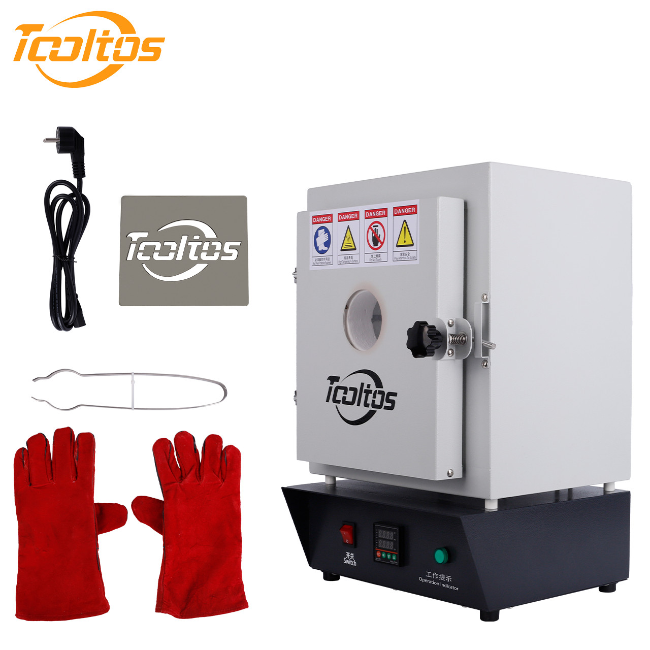 TOOLTOS Dual-Layer Burnout Furnace for Jewelry Casting with Observation Window