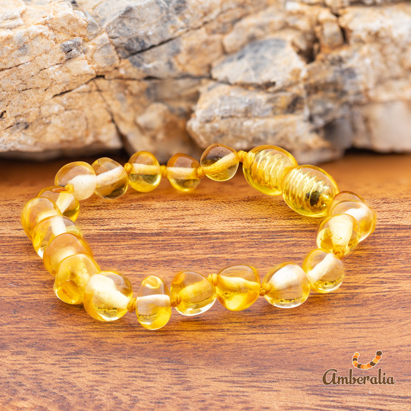 SALE! Baltic Amber Bracelet 7.9 inches (20cm) small beads between 4 and 5 mm