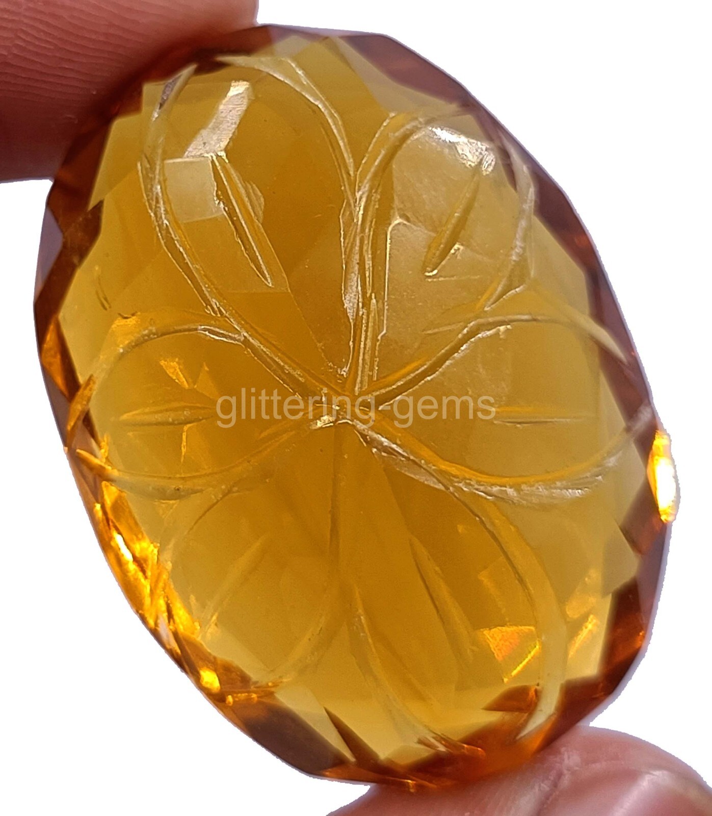 Natural Citrine 99 Ct Orange Oval Cut IGL Certified Transparent Loose Gems 5SDK