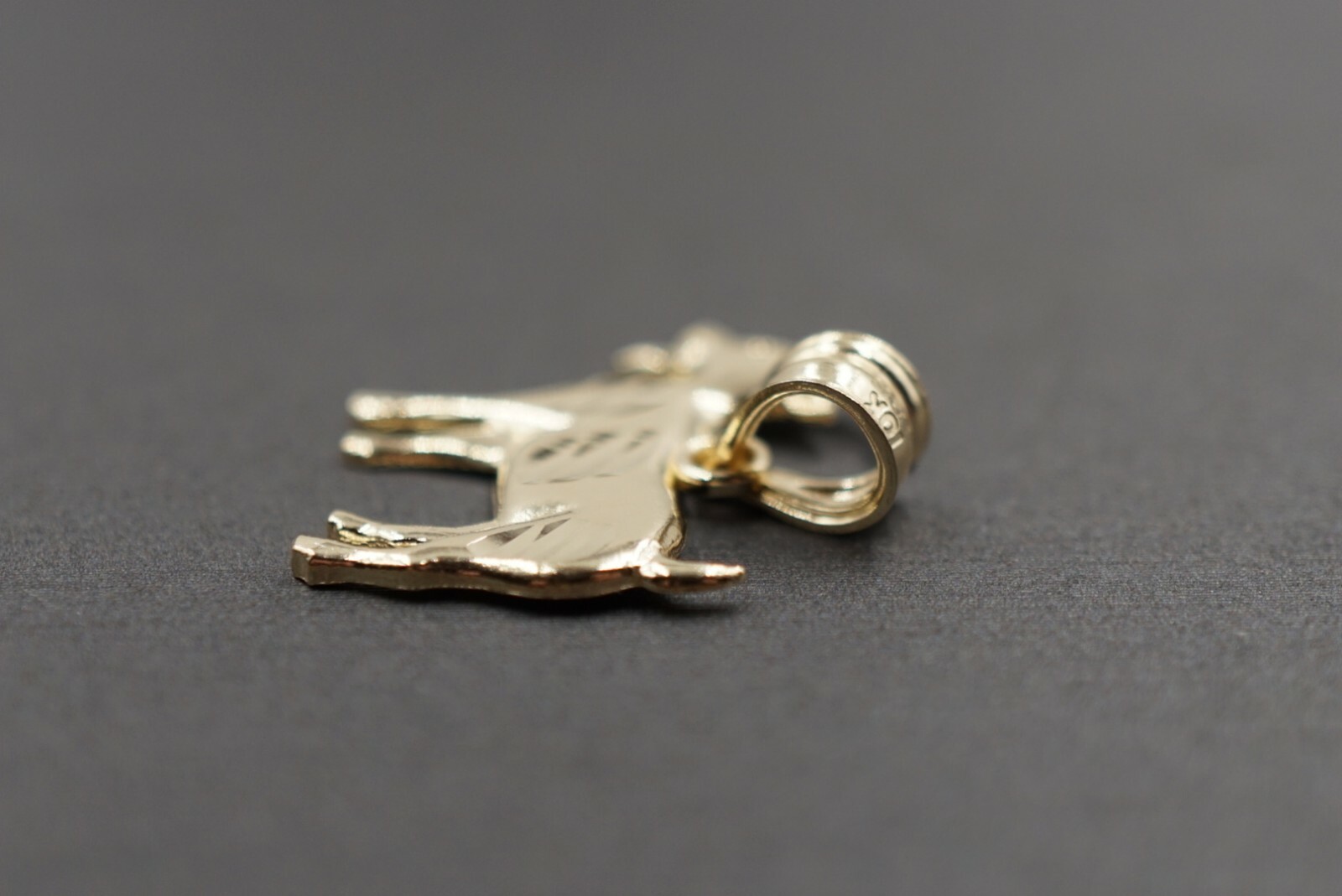 10K Solid Yellow Gold 0.75″ Small Goat Charm Pendant.