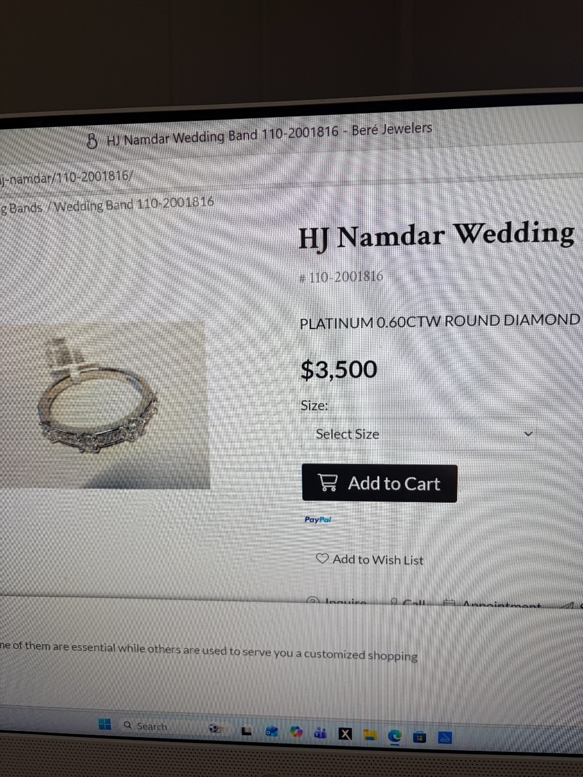 14k White Gold Natural Diamond Ring .50ctw. H.J. NAMDAR SI1/H Modern Elegance