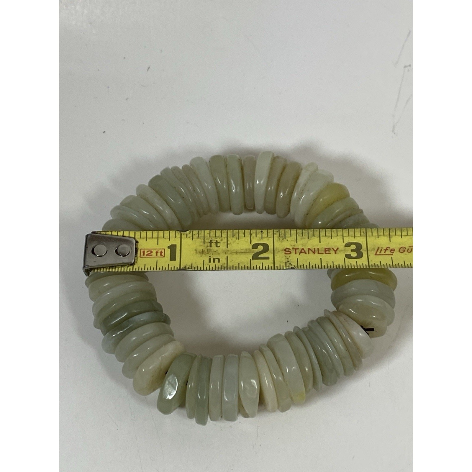 Chinese Hetain Jade Disc Prayer Bracelet