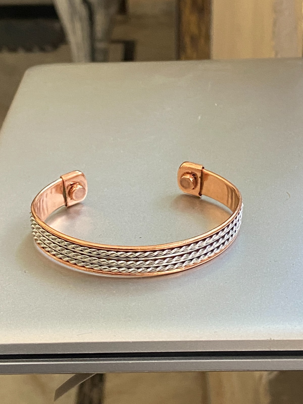 100% Copper Bracelet. Handmade Twisted Medicine Bracelet Arthiritis Pain Therapy