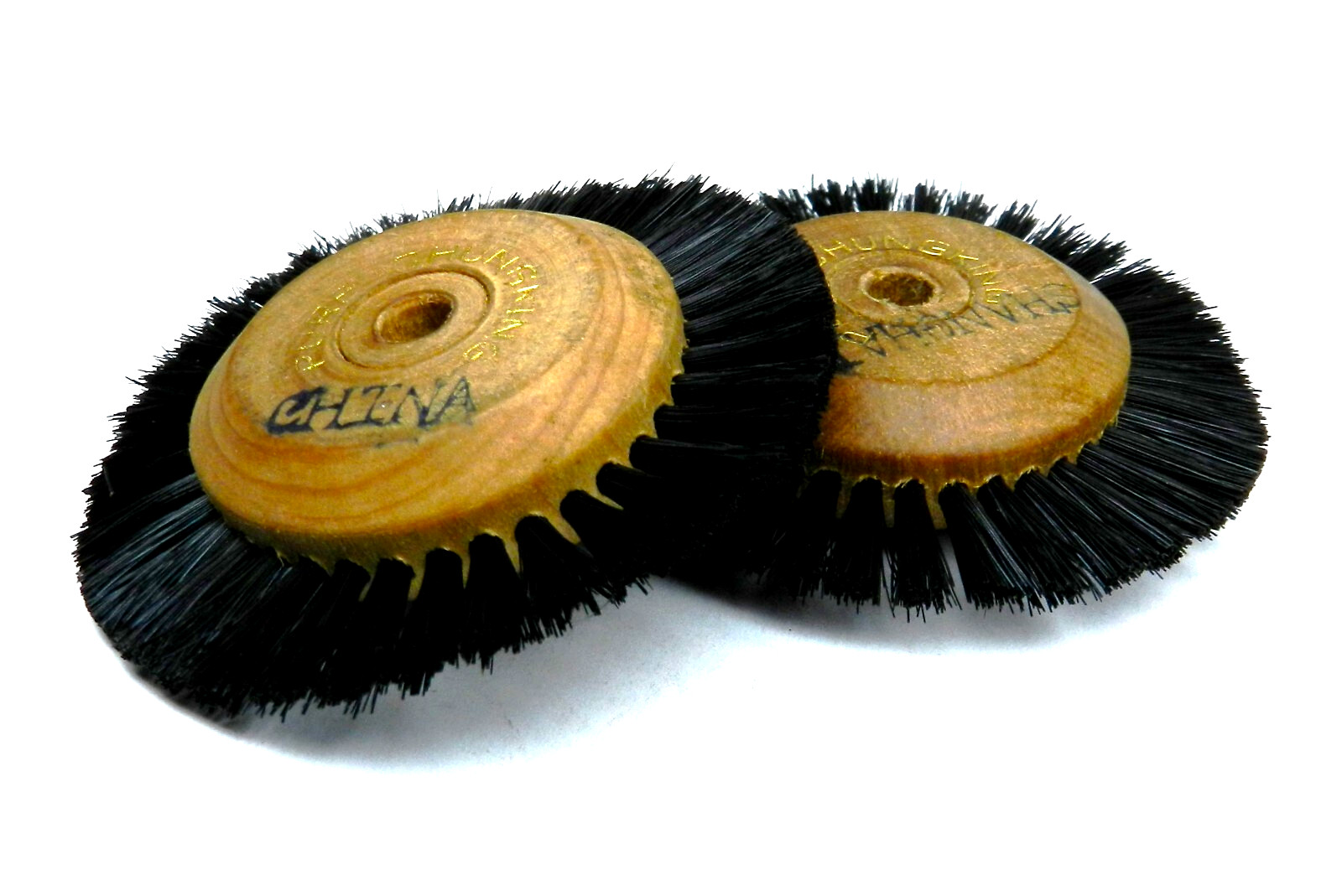 1B Wood Hub Brush 2 Pc Jewelry Dental Polishing Wheel Chungking 1 Row