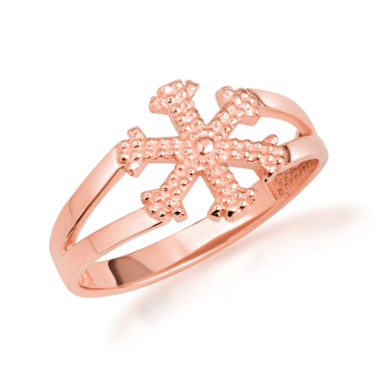 Gold Winter Snowflake Ring (Available in Yellow/Rose/White Gold)