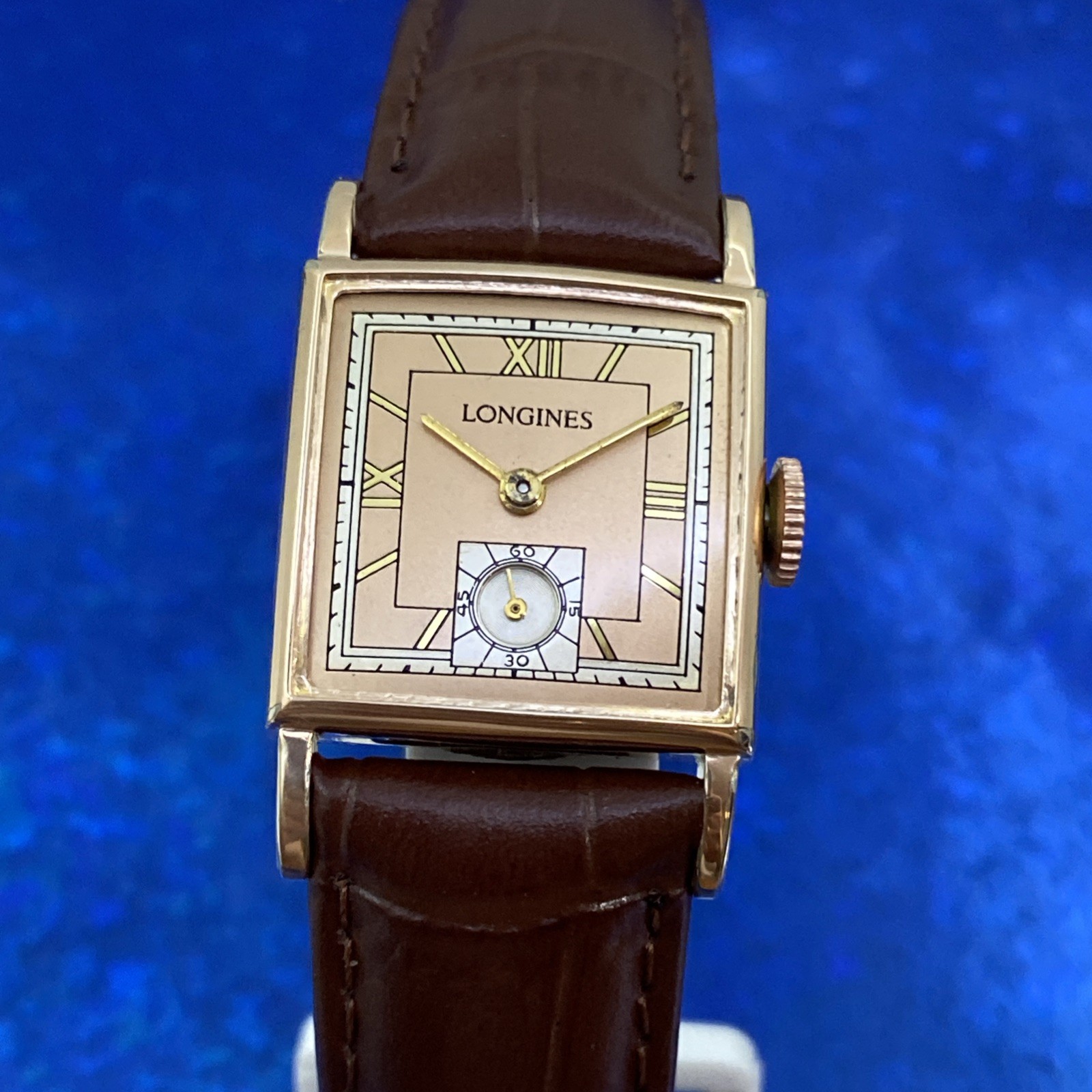 Vintage 1945 Man’s LONGINES Stunning Salmon Dial Fully Serviced 1 Year WARRANTY