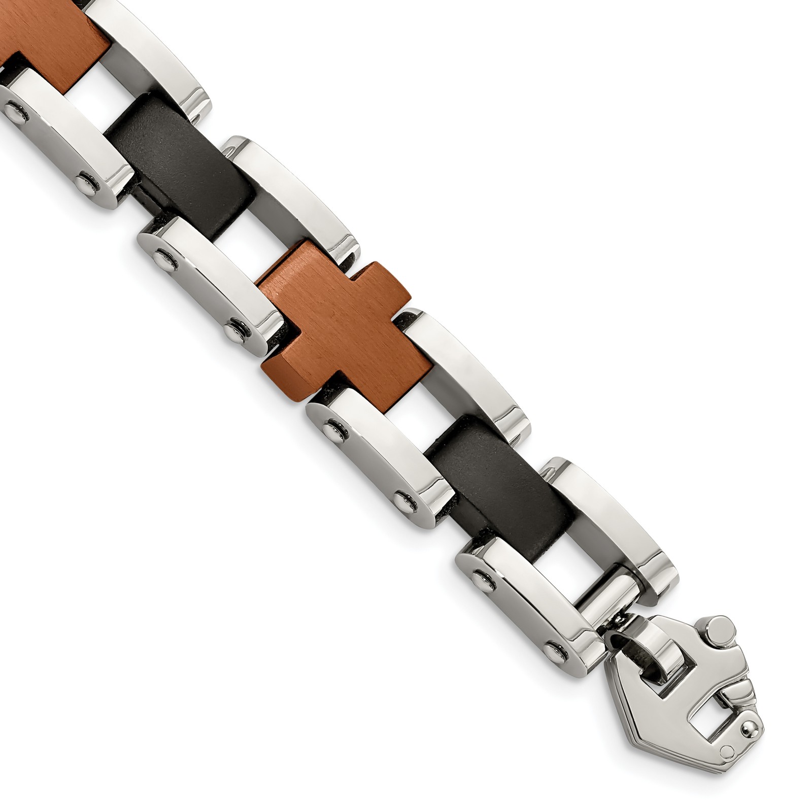 Chisel Stainless Steel Brushed and Polished Black and Brown IP-plated 8.75 inch