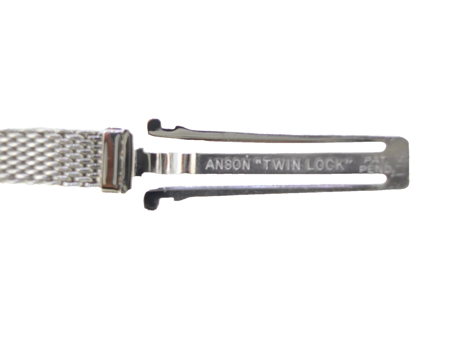 Bracelet Anson ID Identification Sterling Silver Mesh Links 7.25 in Twin-Lock