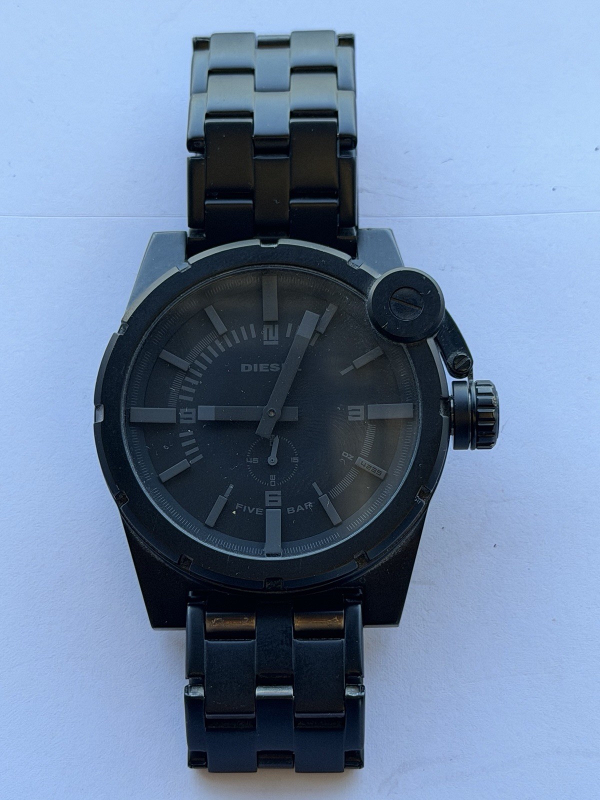 Diesel Black Ion Plated Oversized Men’s Watch 48.5mm ONLY THE BRAVE Wow!