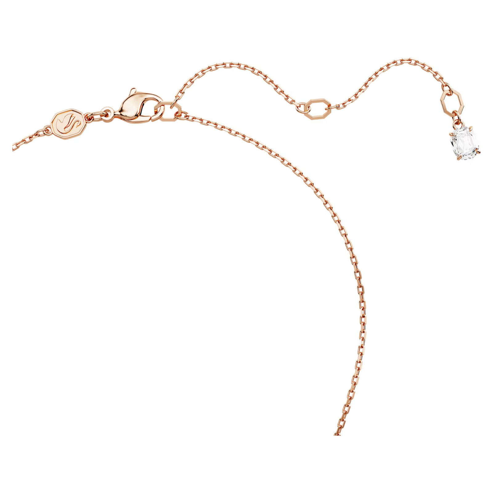White Rose Gold Tone Plated Necklace Clover Idyllia Pendant New