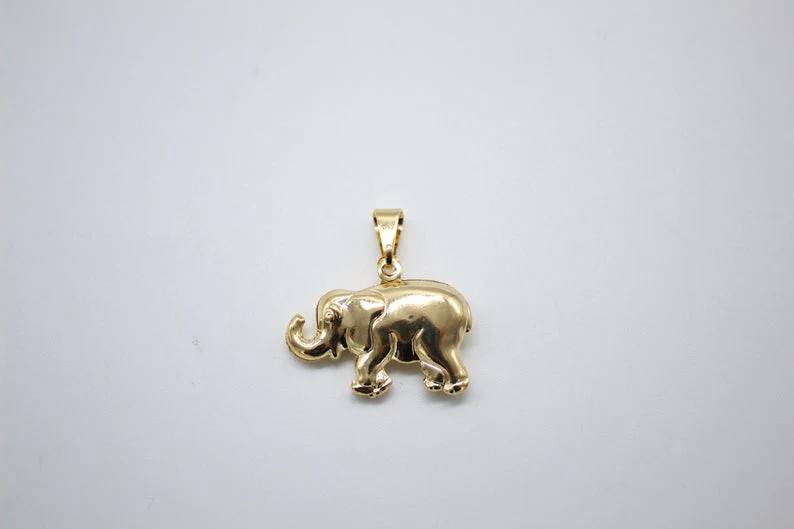18K Gold Filled Elephant Pendant