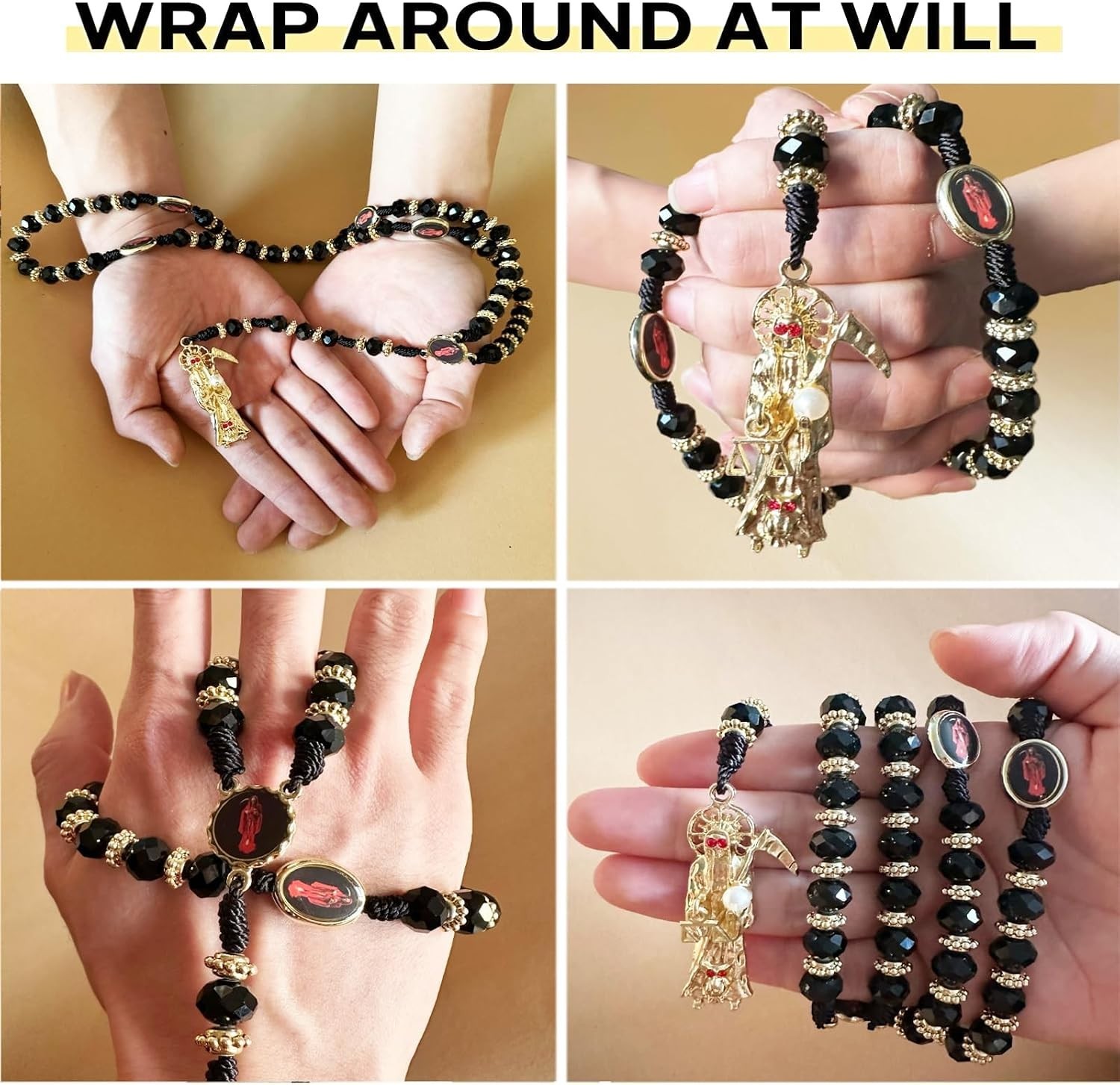 Lightweight Crystal Rosary Necklace – Beautifully Crafted for Prayer and Style