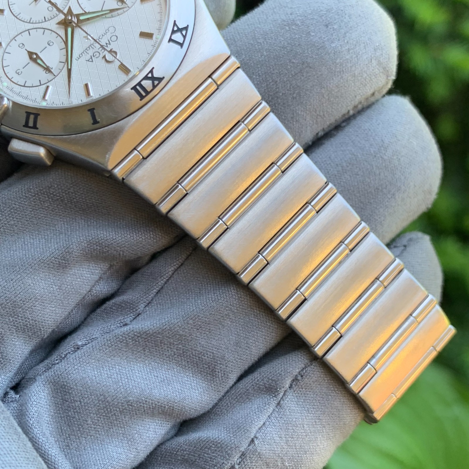 Omega Constellation Chronograph Ref. 1542.30 38mm Crosshatch Dial Wristwatch