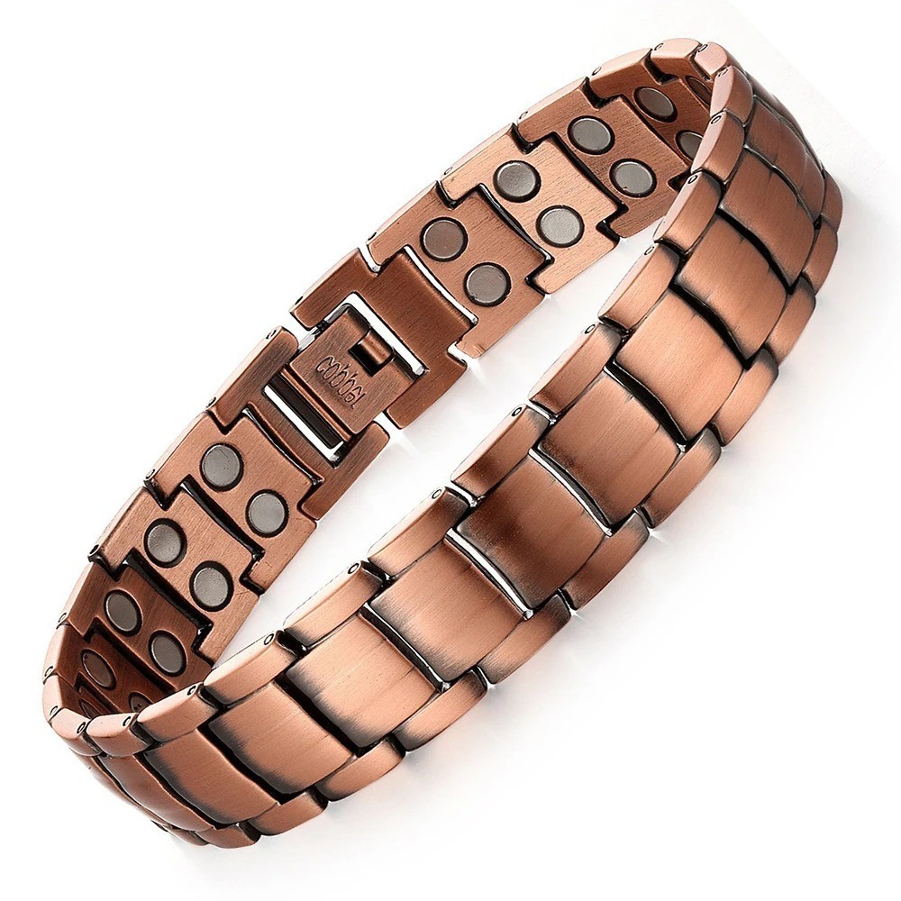 Copper Bracelet for Men, 3X Ultra Strength Magnetic Bracelets, 99.99% Pure Coppe