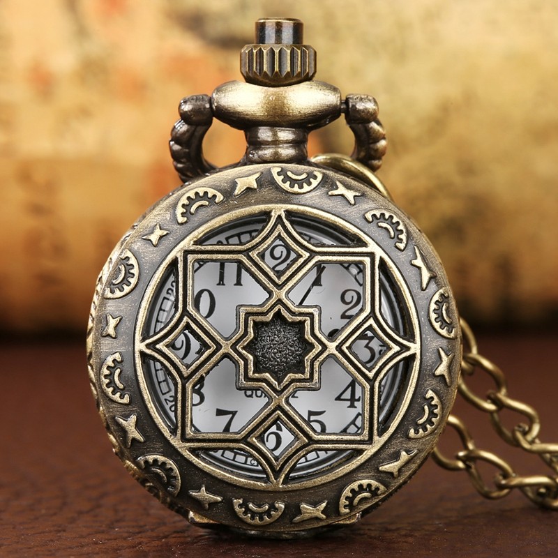 Multi-Style Mini Pocket Watch Designs Quartz Analog Vintage with Necklace Chain