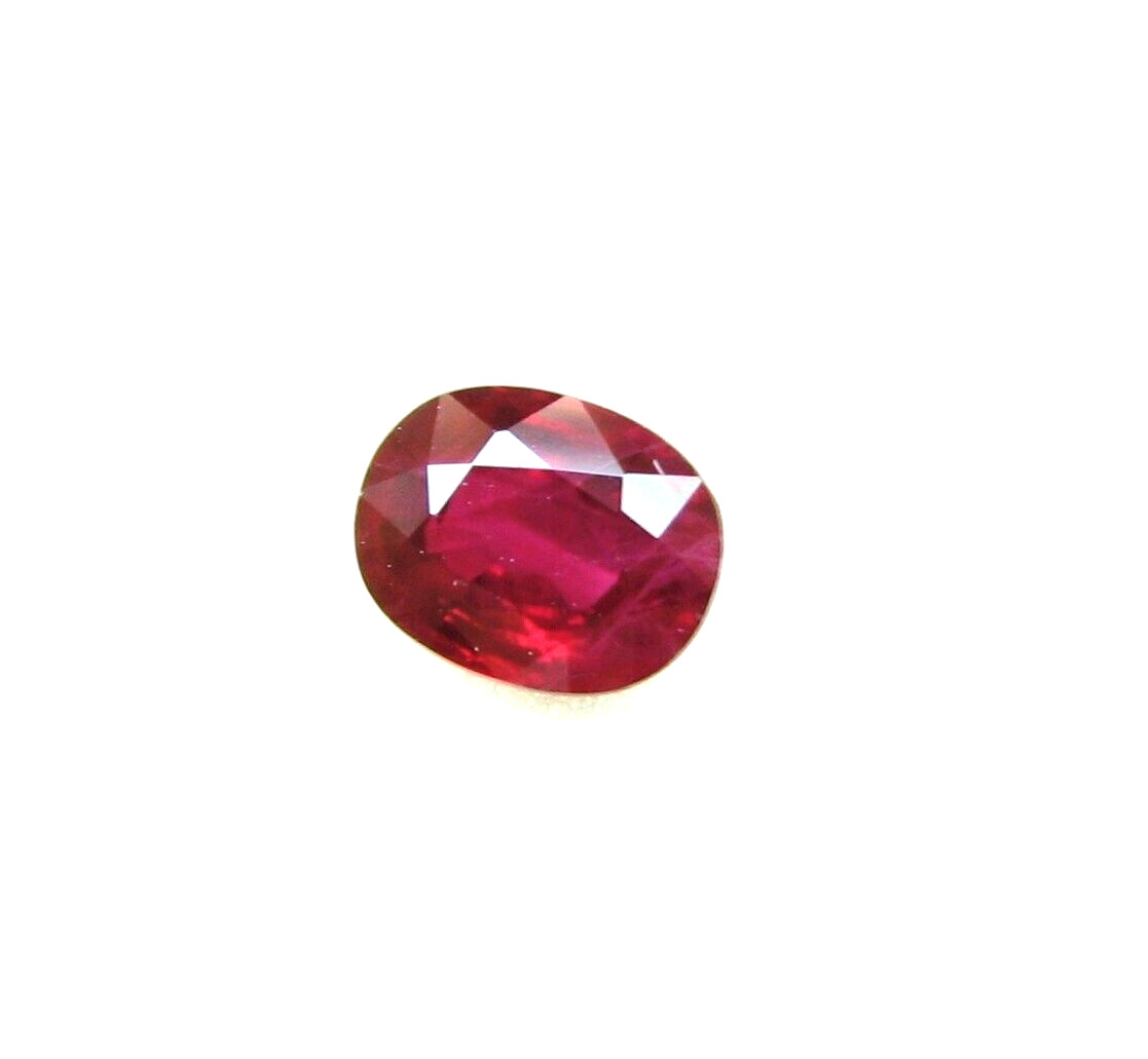 Natural Loose Gem Oval Thai Ruby Cherry Red 1.15 Carats 6.8×5.4×3.5 MM LxWxD