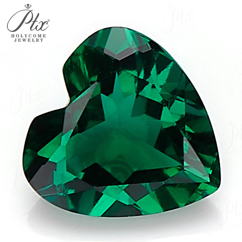 Certified Zambian Emerald Pear Cut Round Cushion Lab Grown Loose Emerald Jewelry