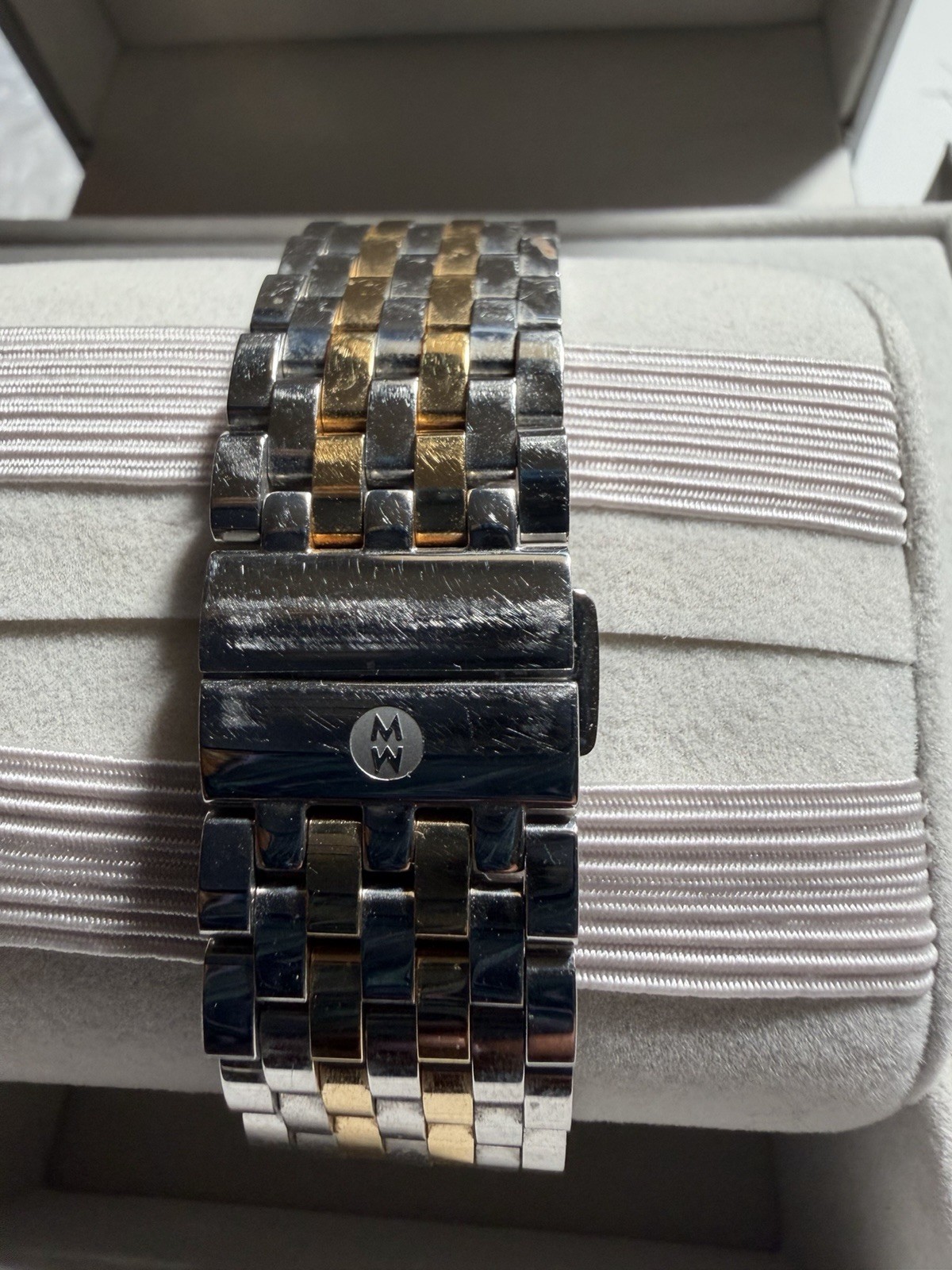 Michele Deco II Mid-Size Diamond Two-Tone 26mm Case Stainless Steel, Band…