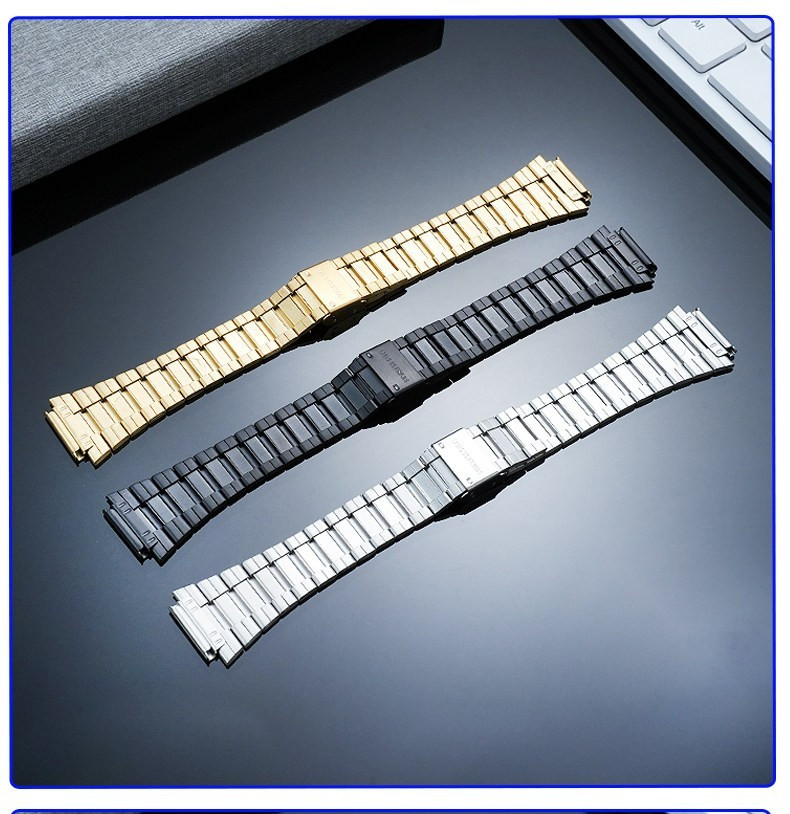 For Casio AE-1200WH AE-1300 Stainless Steel Watch Strap AE1200 W-218 Metal Band