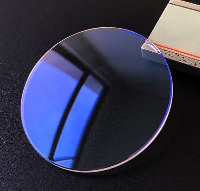 1.2-2.5mm Thick Sapphire Crystal Watch Glass 21-40mm Anti-Reflective Blue Coated