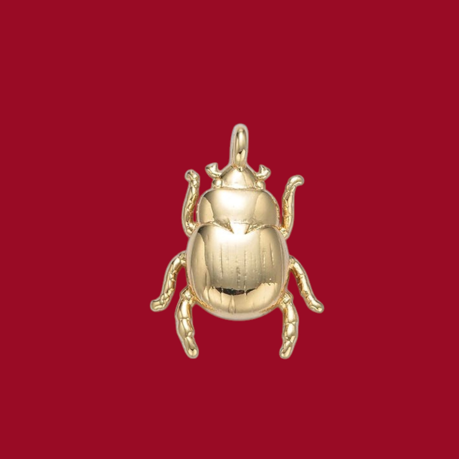 14K Gold Filled Beetle Pendant Charm Dainty Insect DIY Bracelet Necklace