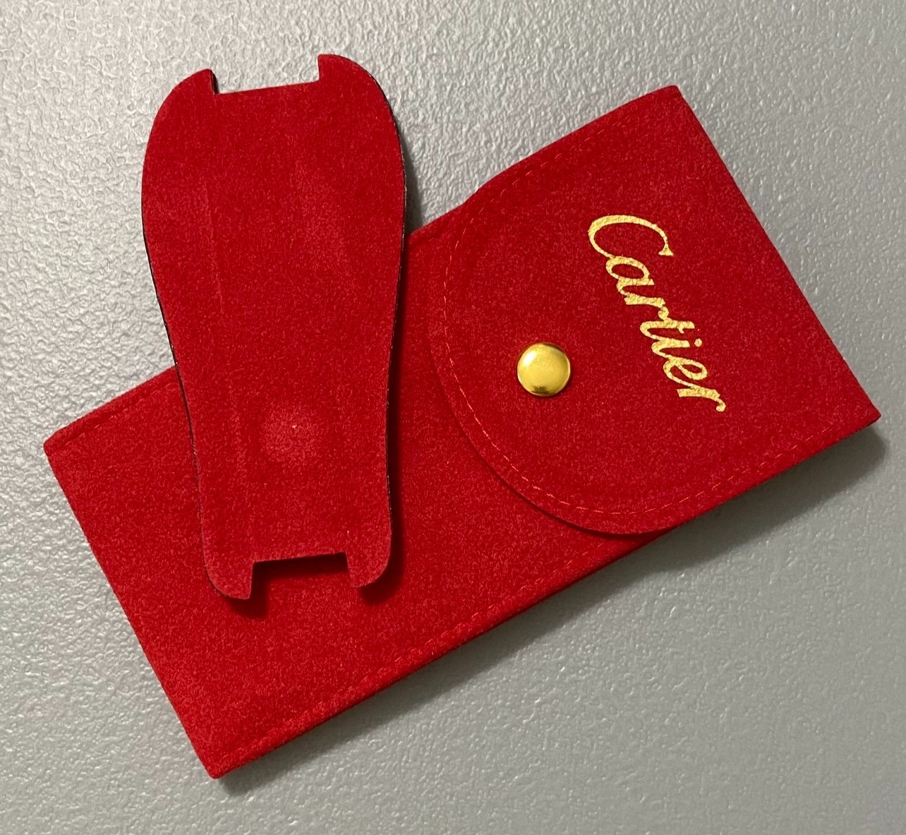 CARTIER RED POUCH/ TRAVEL POUCH/SERVICE POUCH WITH INSERT FAST SHIPPING USA