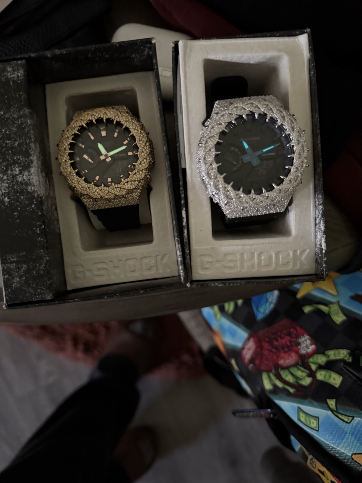 G-SHOCK Unisex Adults Watch Lot with Boxes, Multiple Watches, Iced Bezels