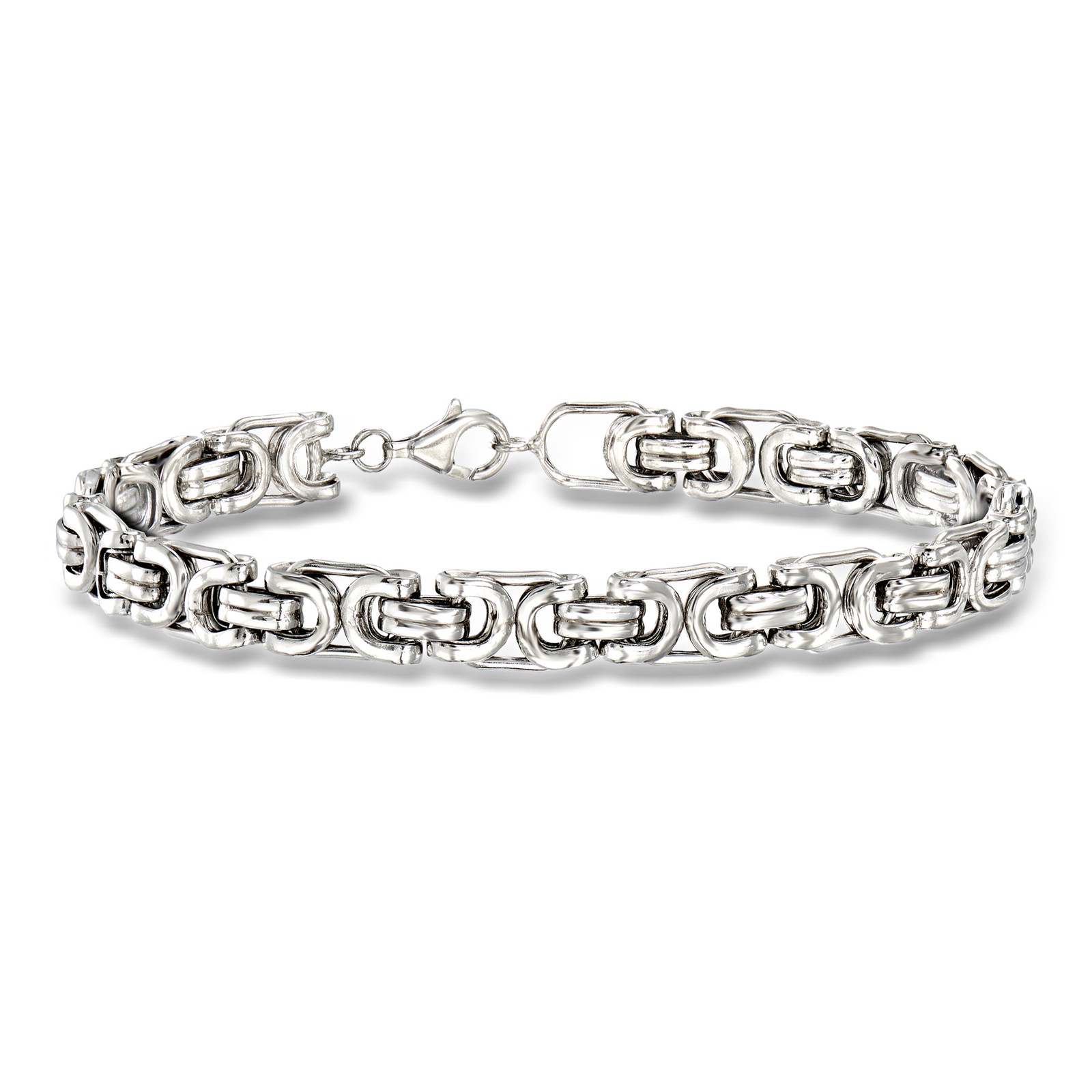 Ross-Simons Men’s Sterling Silver Byzantine Box Link Bracelet. 8.5 inches