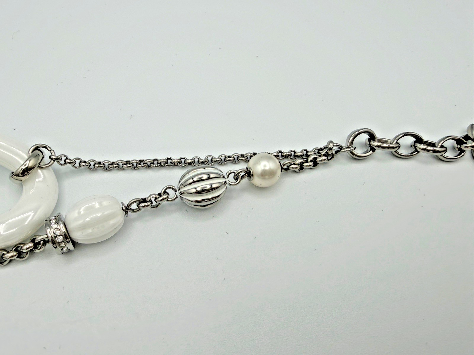 Fossil Brand Double Strand Ceramic Bracelet JF86236040