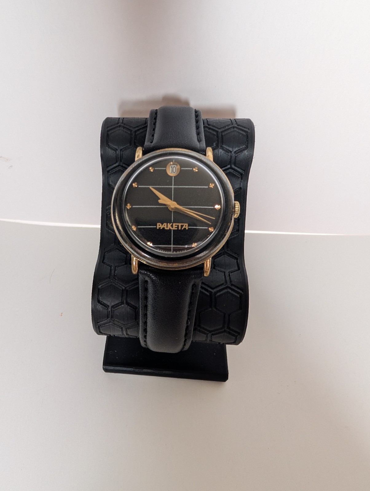Vintage Raketa Black Grid Dial 12h Mechanical Watch 2614.H USSR “Black Prince”