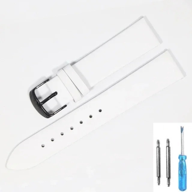 12–22mm Watchband Bracelet Soft Smooth Band Genuine Leather Watch Strap