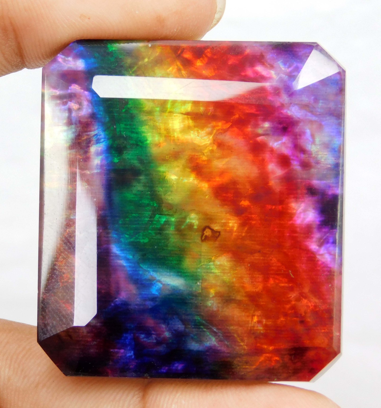 Certified 105.95 Ct Natural Ammolite Gemstone – Unique Opal-Like Loose Stone