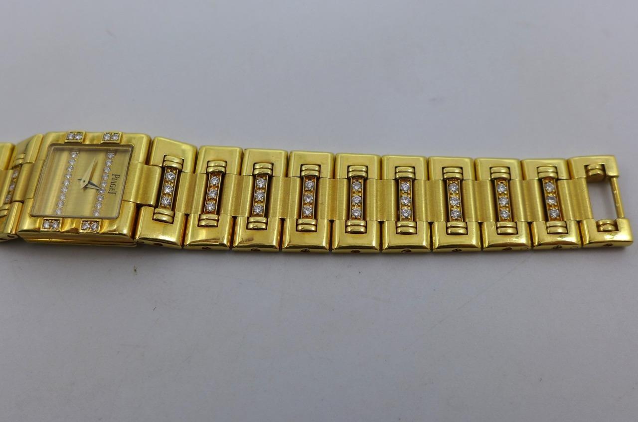 Piaget Dancer 15327K818 Diamond 750 18KT Yellow Gold Ladies Quartz Wristwatch
