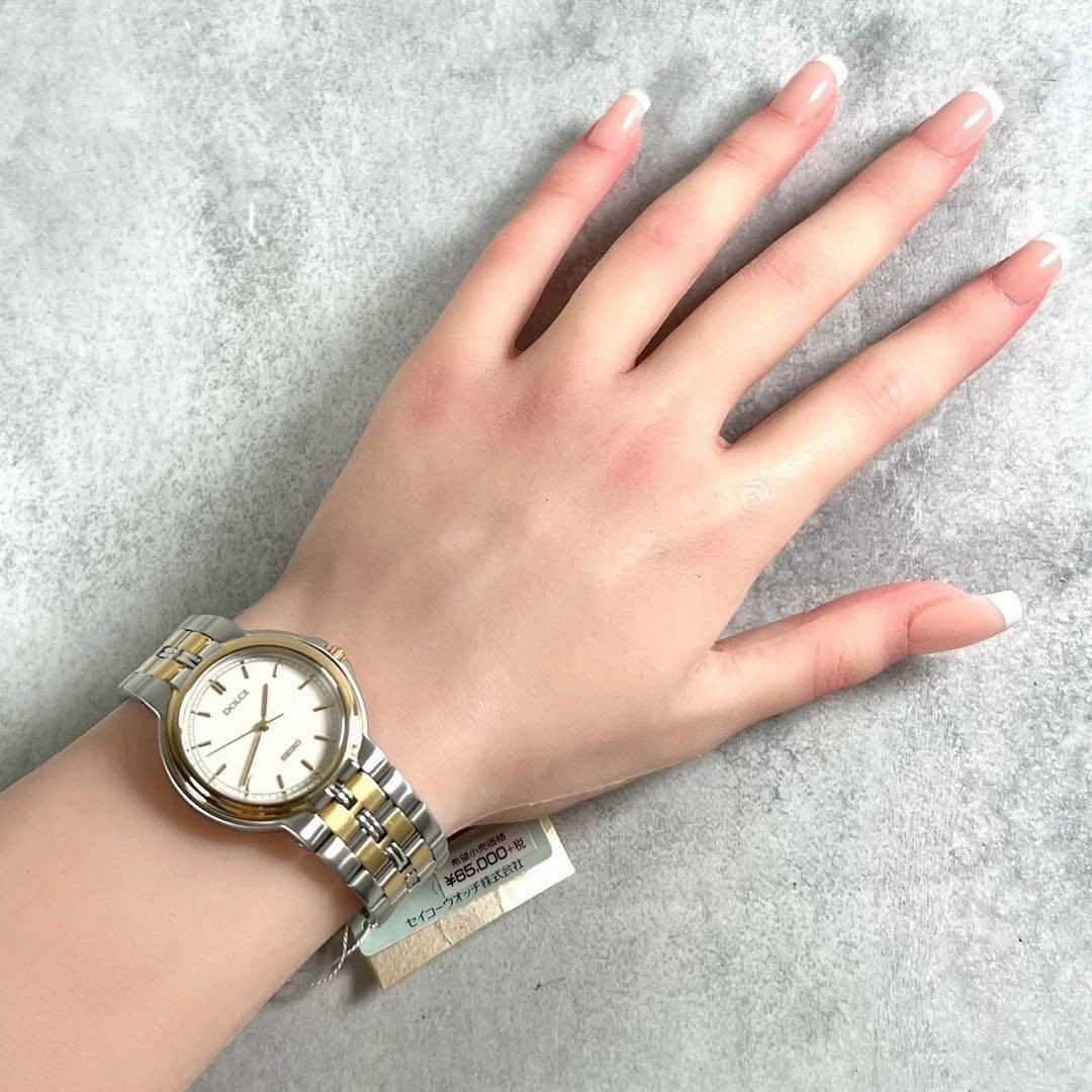 Seiko Dolce Watch Silver Gold Combo Women’s Quartz Unused From Japan