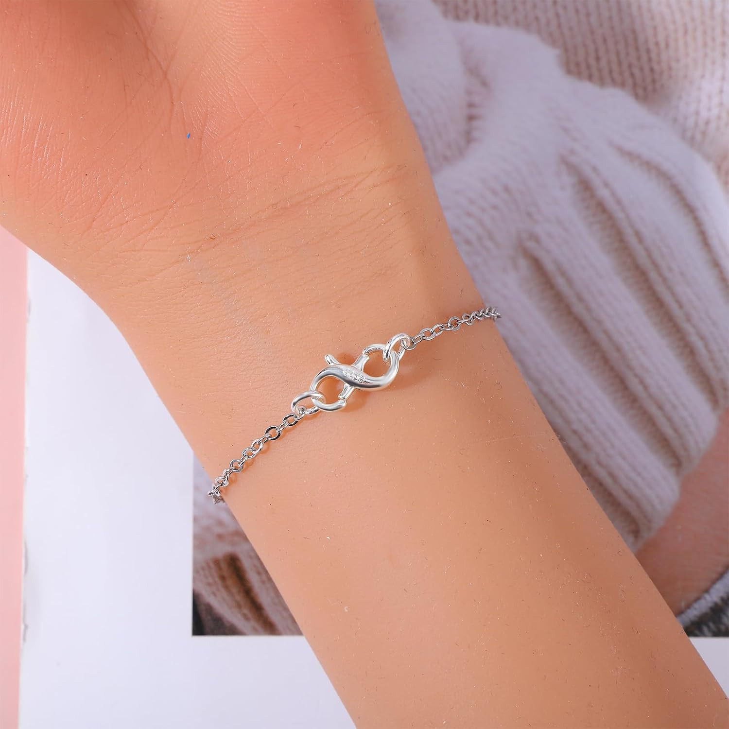 S925 Sterling Silver Double Opening Lobster Clasp, 1 Pcs Necklace Extender Clasp
