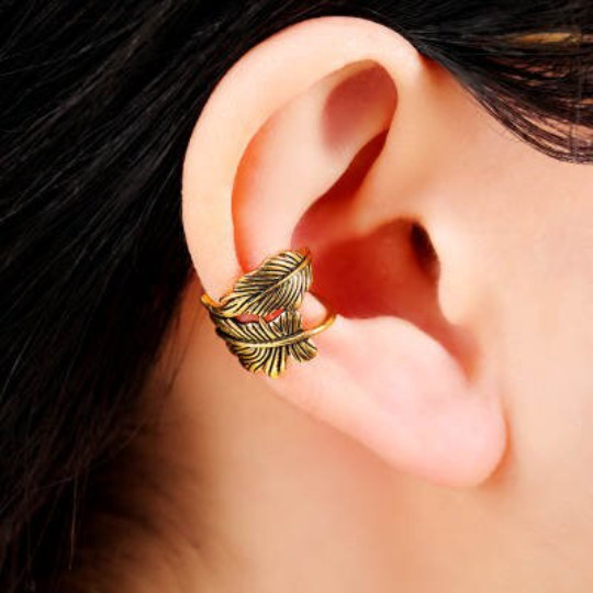Double feather ear cuffs •Feather earrings Sold as A PAIR!