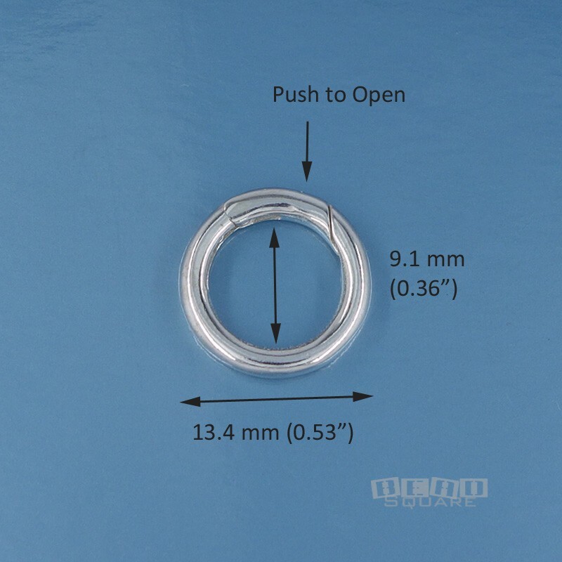 Sterling Silver Round Donut Ring Link Connector Clasp 13mm (13.4mm/0.53″) #44058