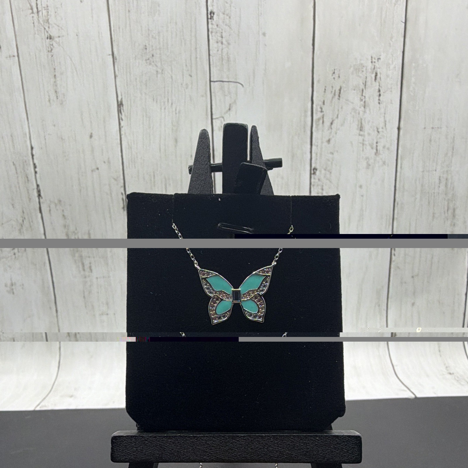 925 SS RH Sleeping Beauty Turquoise,Blue Sapphire &Pink &White crystal Butterfly