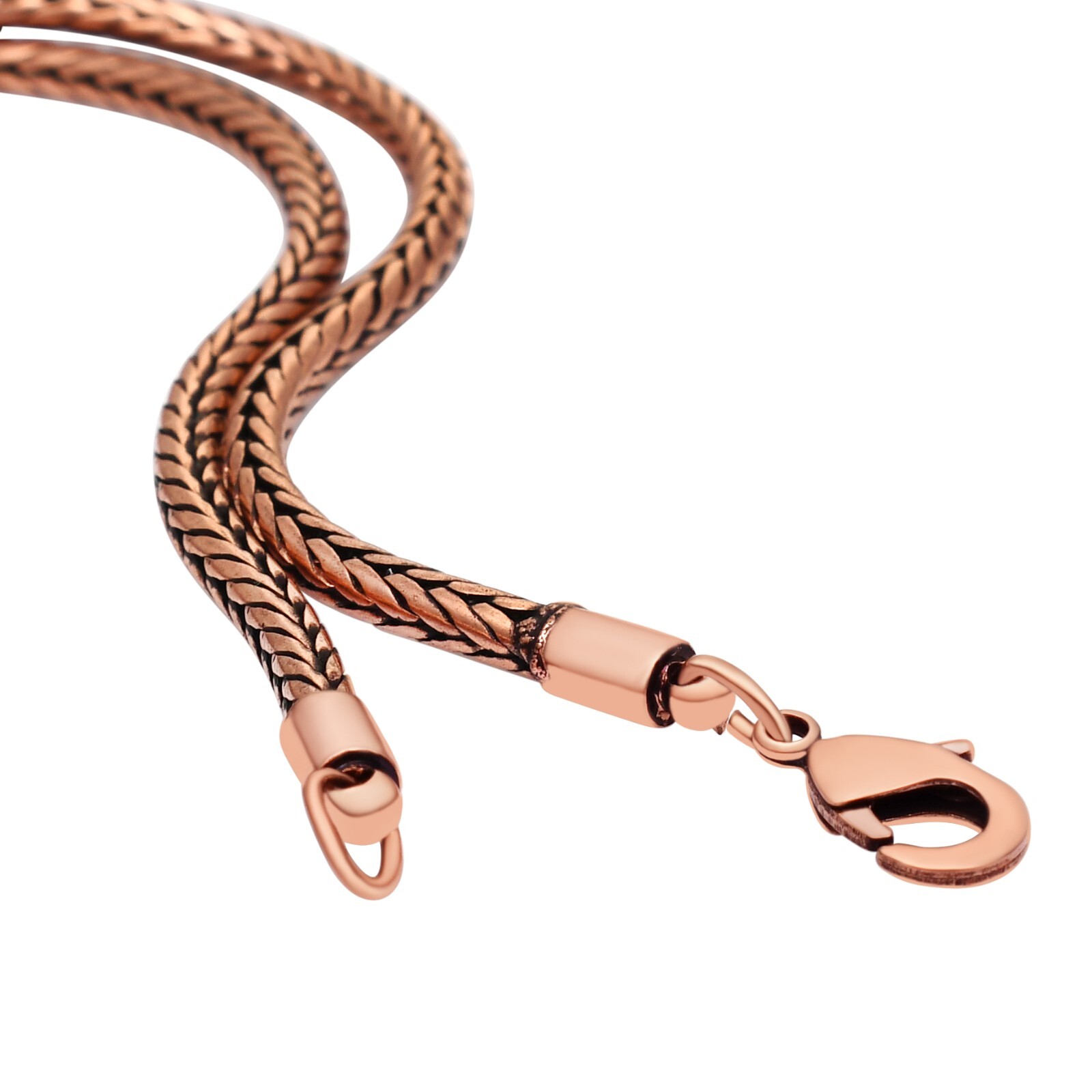 Pure Copper Wheat Chain 100% Oxidized Handmade Necklace Gift For Jewelry RJ-015