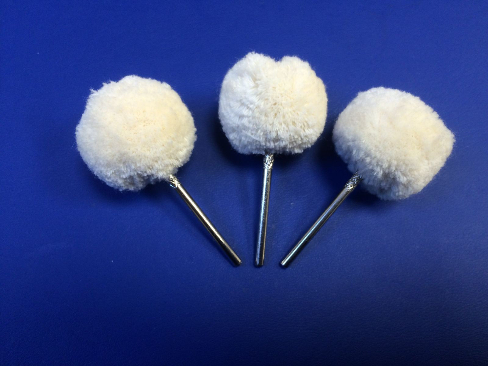 MINIATURE MOUNTED SOFT COTTON POLISHING BUFF EXTRA FULL 2.35mm Shank-Set of 3