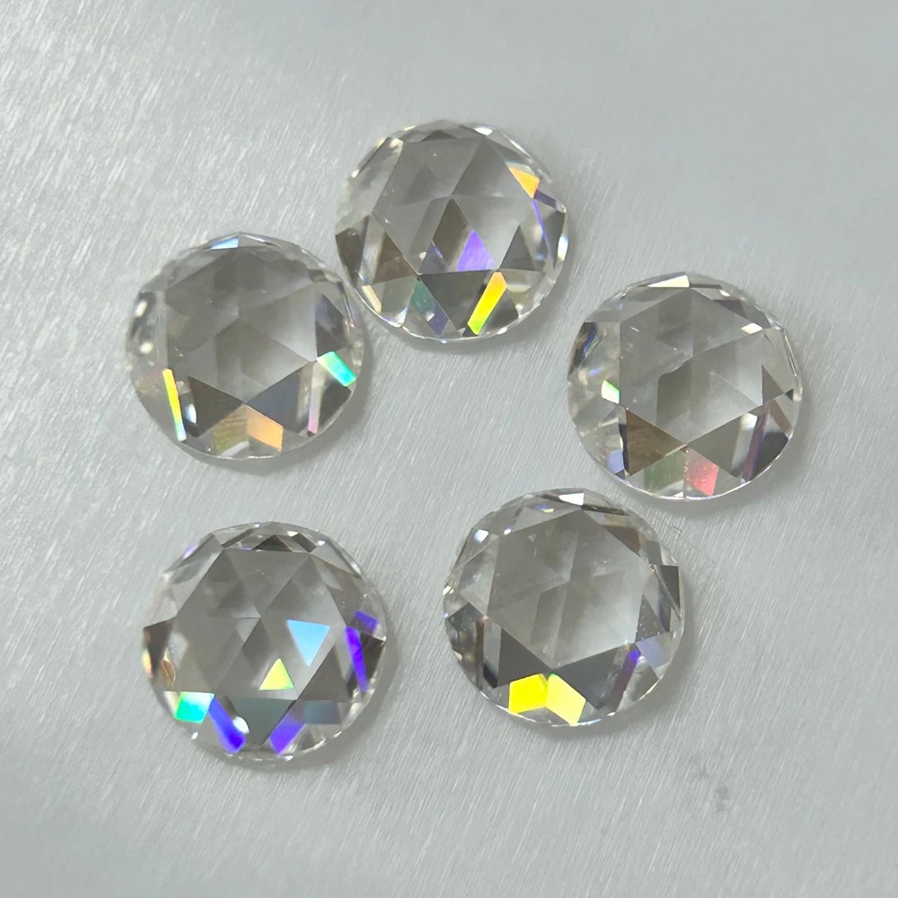 2-12mm Round Shape Flat Rose Cut Moissanite Loose Stone D Color VVS1 Gemstones