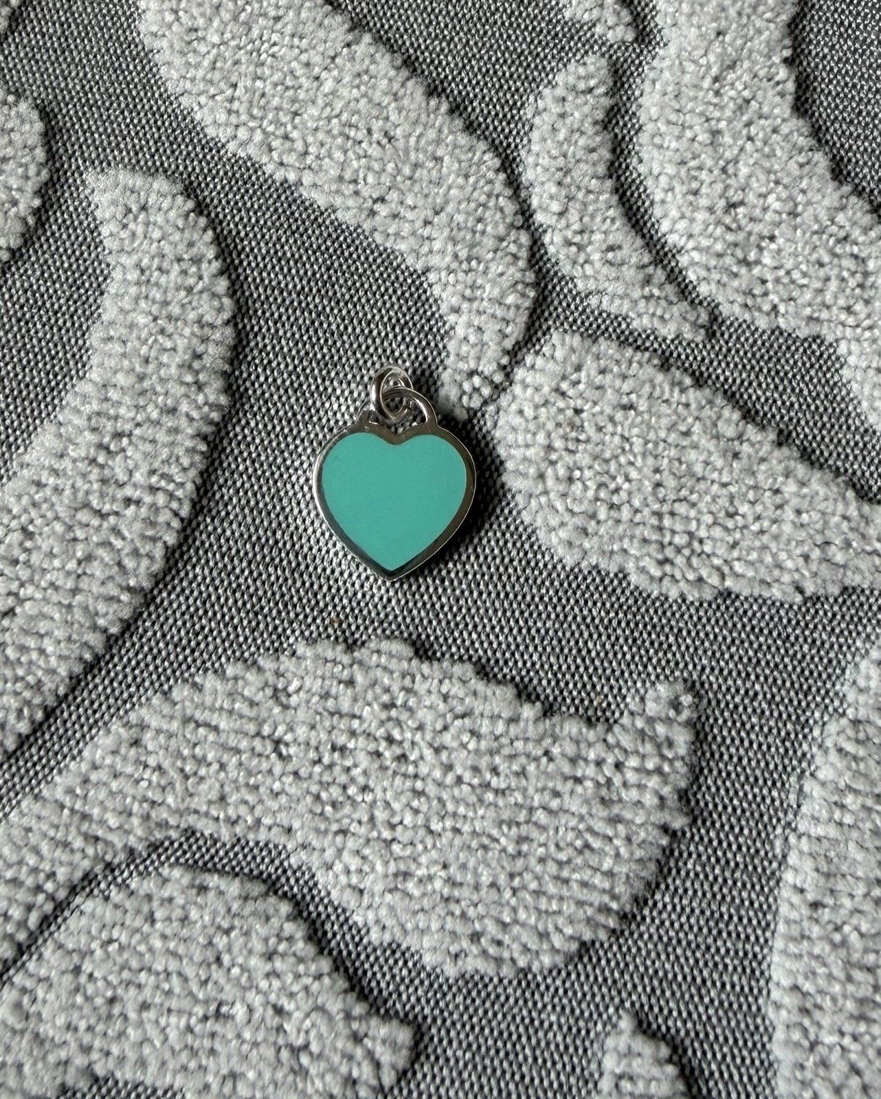 Tiffany & Co. 925 Silver Blue Enamel Mini Heart Charm